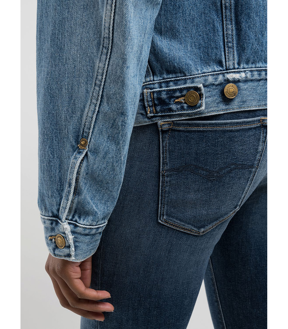 リサイクルインディゴコットンデニムジャケット 詳細画像 ブルー 6